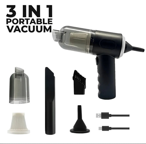3-in-1 Handheld Vacuum Cleaner – Portable Multi-Purpose Cleaning Device
